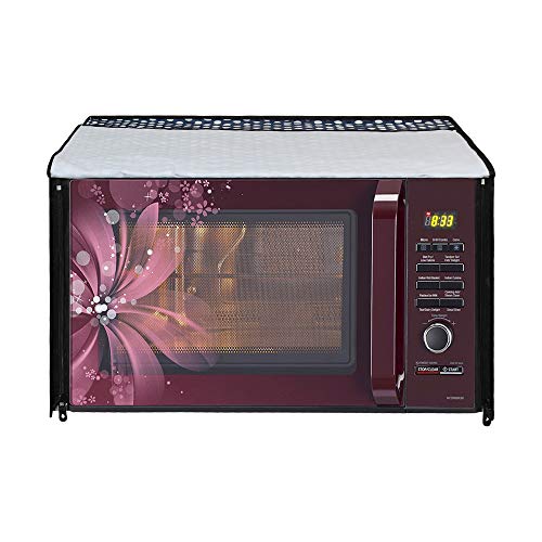 Image of DREAM KING Stylish Design & Printed Microwave Oven Cover Full Closure |waterproof & Dustproof Oven Cover Suitable for All Models - Multicolour SA47
