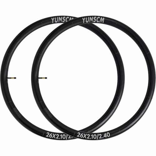2-PCS 26\" Heavy Duty Bike Tubes 26X2.10/2.40 AV48mm Schrader Valve (52/62-559) 26\" Heavy Duty Bicycle Tubes Compatible with 26 x 2.10 26x2.125 26x2.20 26x2.30 26x2.35 26x2.40 Bike Bicycle Tire Tubes