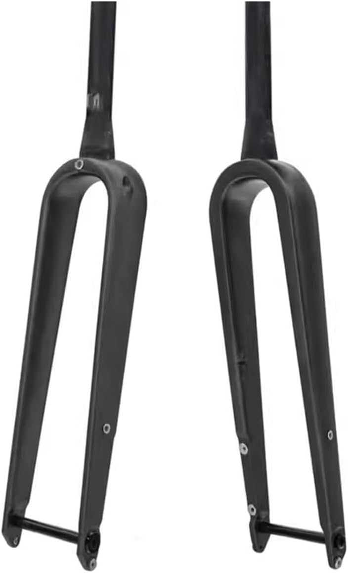 Gravel Fork 700C Carbon Rigid Fork 1-1/2 Tapered Bike Fork Thru Axle 12X100mm Bikes Hard Fork 50mm Offset Maximum 45C Tires