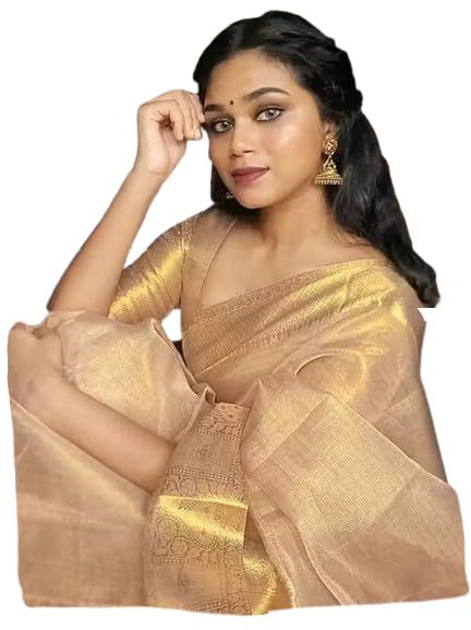 Jivika Sensational Tissue Zari Woven Saree with Running Blouse Piece – Lightweight Traditional Saree for Women_Jignesh bhai_Multicolour_53-picture-11