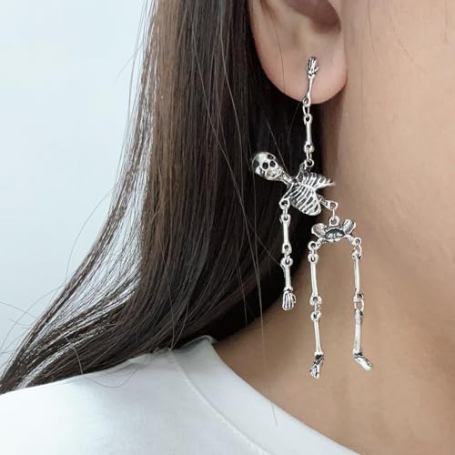 Halloween Earrings for Women Gothic Punk Skull Halloween Jewelry4