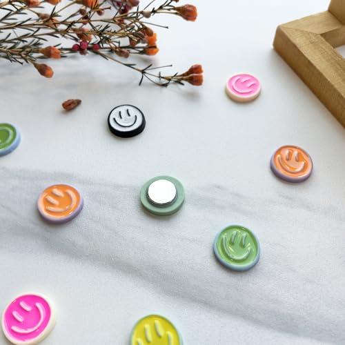12 imanes decorativos redondos para refrigerador con caras felices miniatura 6