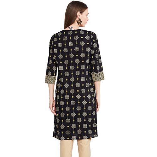 Image of Max Women Cotton Straight Fit Printed Straight Kurta