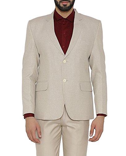 Image of WINTAGE Men's Linen Tailored Fit Solid Evening /Casual Blazer Coat Jacket : Black