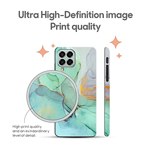 Image of COLORflow Back Cover Compatible with Samsung Galaxy M12 / A12 / F12 | Beautiful Green Marble | Designer Printed Hard CASE Bumper Back Cover Compatible with Samsung M12 / A12 / F12