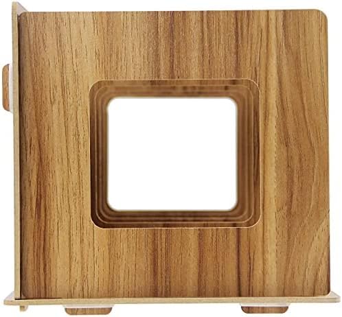 NICEYEA Holz Stehsammler Schreibtisch-Organizer Stehordner Fächerbox Buchablagen mit 4 Fächer Katalogsammler Buch Lagerung Regal für Schreibwaren Schreibtisch Organizer DIN A4 A5 Zeitschriften Halter