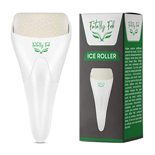 Fatally Fab Ice Roller for Face and Eyes, Ice Facial Roller Massager for Puffiness and Skincare, Cold Face Roller for Skin Firmness, Portable and Lightweight