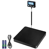 Shipping Scale, Drcowu 440lbs/10g Digital Postal Scale with Hold/Tare Function, Manual/Auto Off LCD Display, Heavy Duty Scale for Packages/Luggage/Home (Black)