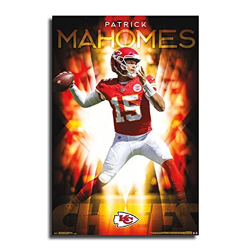 Patrick Mahomes Poster Decorative Painting Canvas Wall Art Living Room Posters Bedroom Painting 08×12inch(20×30cm)