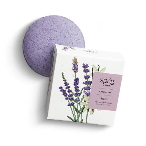Sprig by Kohler Lavender + Vanilla Bath Bomb, Hypoallergenic, Made with Natural Botanicals & Premium Skincare Ingredients (Shea Butter, Coconut Oil, & Kaolin Clay) to Relax and Calm - Sleep - image 1