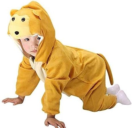 JADEMonkey Costume for kids – Animal pajamas for Boys and Girls – Monkey Jumpsuit Costume for kid’s party - Animal Bodysuit cosplay costume