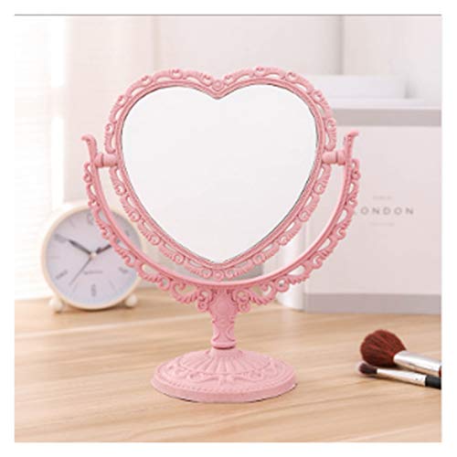 Espejo de maquillaje compacto en forma de corazón miniatura 6