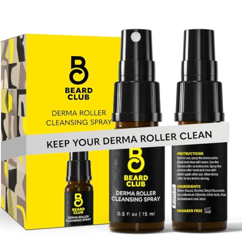 Image of The Beard Club Derma Roller Cleansing Spray - Clean and Prolong Derma Roller Life - 0.5oz