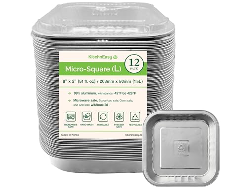 KITCHNEASY Aluminum Containers 12-Pack