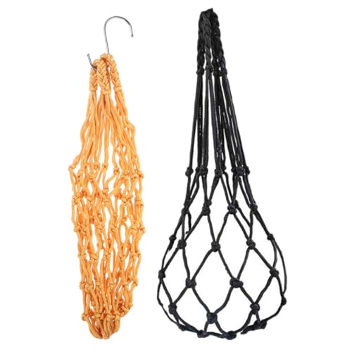 TOYANDONA 2 Piezas Herramientas de alimentación Colgantes Fruta comedero para gallinas Aves de Corral Accesorio de Pollo cooperativo Bolsa de alimentación de Verduras de Pollo Nylon