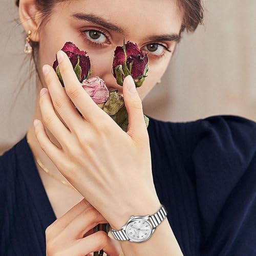 Image of LIGE Luxury Watches for Women Easy Reader Analog Ladies Waterproof Quartz Watches with Stainless Steel Case Wrist Watch