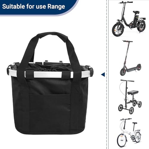 Knee Scooter Basket with Handle - Universal Handlebar Storage Tote for Knee Walkers, Rollators & Bikes, Easy Carrying for Daily Essentials by EDWERD - Image 6