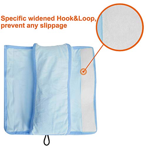 Image of COOLBEBE Seat Belt Pillow for Kids, Extra Soft Toddler Travel Pillow for Car Seat, Universal Carseat Strap Cushion Pads for Childs Baby People Adults, Blue