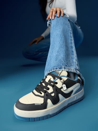 Image of The Souled Store Urban Blaze: Women and Girls Colorblocked Lace Up Low Top Stylish Sneakers with Flexibility & Comfort