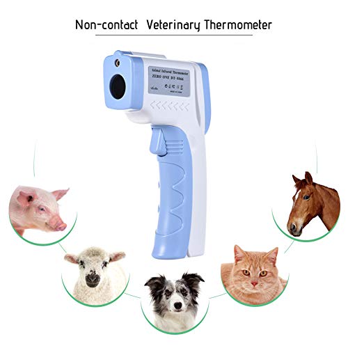 ZZQ Pet Thermometer digitales Haustier Thermometer berührungslosen Infrarot-Tierarzt für Hunde, Katzen, Pferde und andere Tiere C/F wählbar