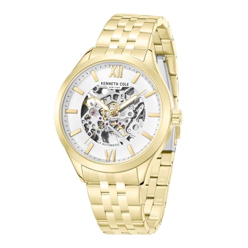 Image of Kenneth Cole Automatic Silver White Round Dial Men's Watch | Stainless Steel Strap Material | Watches for Men Analog - KCWGY0103803MNW