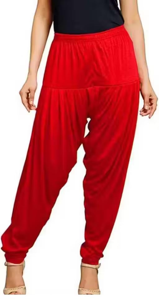vee ess Ultra Soft Viscose Rayon Solid Attractive Pleated_Pattern Casual wear Patiala Pants for Womens-picture-12