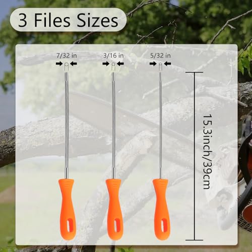 Afiador de motosserra, ferramenta de afiação de motosserra, 3 peças, afiador de corrente de motosser