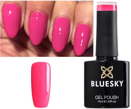 Bluesky Nail Gel Polish Pink Hot Pop Pink Lipstick 80519 UV LED Soak Off 10ml (Requires Drying under LED/UV Lamp)