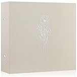 Lanpn 12x12 inch Scrapbook Photo Album, Linen Cover Archival Acid Free Top Load 3 Ring Binder Folder Photo Book 30x30 cm with 30 Plastic Sleeves 60 Pages (Beige)
