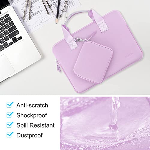 Image of Hseok Laptop Sleeve 13.3-14 inch Case with Small Pouch, Neoprene Computer Bag Compatible with MacBook Neo /Pro 14 M5 /M4 /M3 /M2 /M1, Mac Air /Pro 13.3, XPS 14 and Most 13-14 inch Notebooks,L02P01
