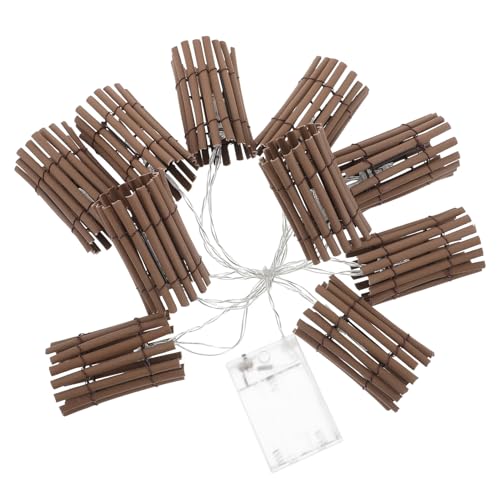Baluue Outdoor Rattan Lichterkette mit Laternen Batterie Betrieben...