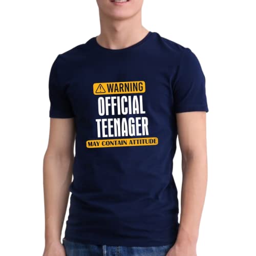 TBhai Warning Official Teenager May Contain Attitude Thirteenth Birthday T-Shirt for Boys | 13th Birthday