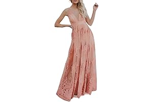 Women's Elegant Embroidered Maxi Dress