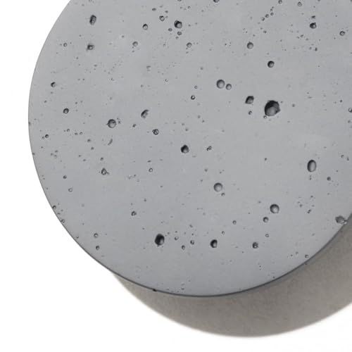 Image of DUHU Led Wall Sconce Round,Grey Cement Wall Lamp Hardwired,Minimalist Wall Mount Light with Sleek Finish Design,Modern Indoor Sconces Lighting for Bedroom,Living Room,Hallway,12w 3000k,Warm White