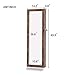 Jewelry Armoires with Full Length Mirror Lockable,Fashion Simple Jewelry Storage Mirror Cabinet Can Be Hung On The Door Or Wall for Bedroom Bathroom (Brown) (Gray)