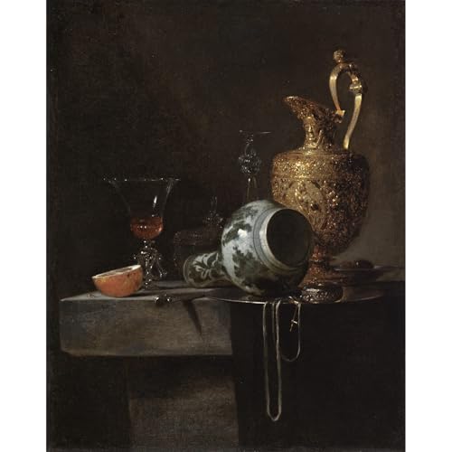 Impression sur toile giclée d'art Nature morte au pichet doré LACMA