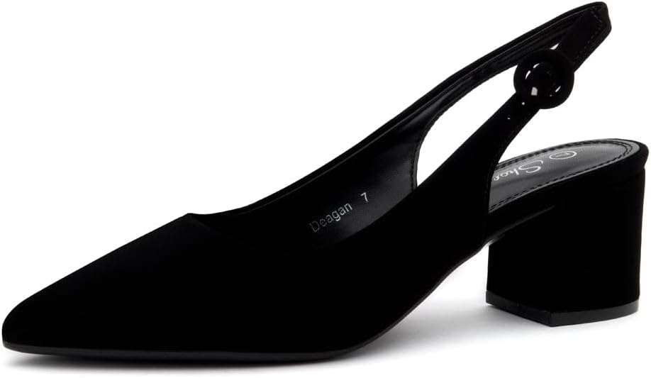 Shoe Land Women Pointed Toe Heels - Comfortable Business Casual