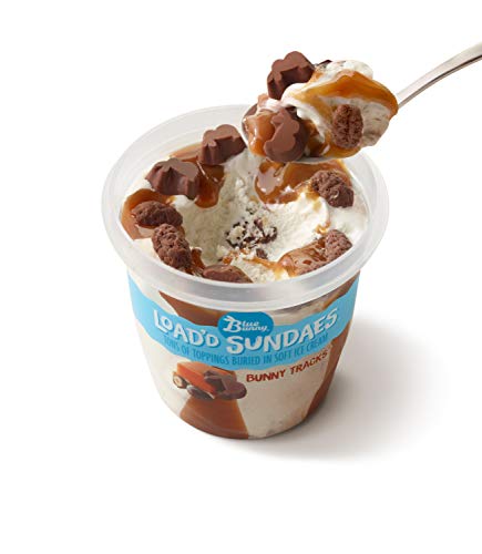 Blue Bunny Frozen Load\'d Sundaes Ice Cream Cup, Bunny Tracks, 8.5 Ounces