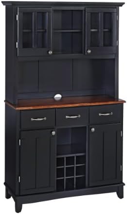 Homestyles sideboards-buffets-credenzas, Server with Hutch, Black