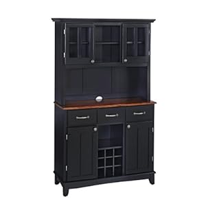 Homestyles sideboards-buffets-credenzas, Server with Hutch, Black