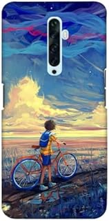 جراب موبايل من السيليكون مطبوع متوافق مع موبايل اوبو رينو 2F