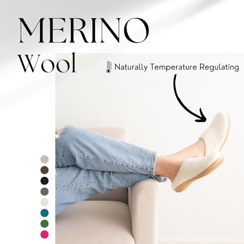 Luxurious Handmade Merino Wool Slippers – 100% Natural, Breathable & Cozy House Shoes for Men & Women – Non-Slip Rubber or Leather Sole – Warm, Durable & Odor-Resistant – Multiple Colors & Sizes4