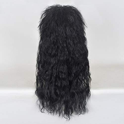 FRCOLOR Peruca Preta Longa Encaracolada Peruca Longa E Fofa Peruca Cosplay Touca Estilo Rock Peruca