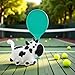 Jinshining White Cow Cute Animal Shapes Tennis Racket Vibration Dampener Soft Silicon Racket Dampener Cartoon Shape Tennis Racquet Shock Absorbers Tennis Racket for Racquetball