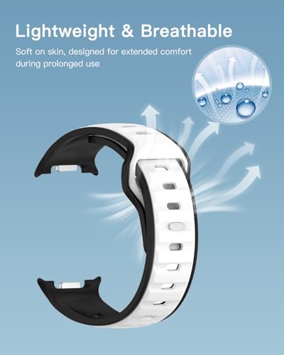 Image of Bands for Samsung Watch 8 Smartwatch,Sport quick-release Silicone Band for Samsung Watch 8,Soft Lightweight & Ventilated Comfort Replacement Smartwatch Strap,Adjustable Wristband