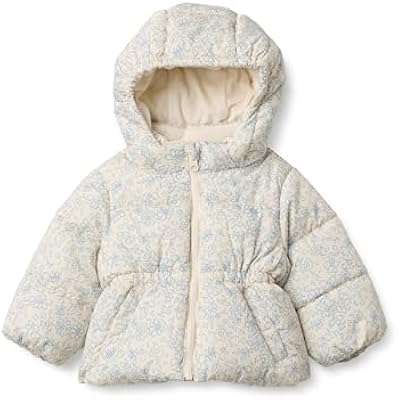 Amazon Essentials X Sofia Grainge Unisex Babies' Water Resistant Hooded Puffer Jacket – Ivory Dusty...