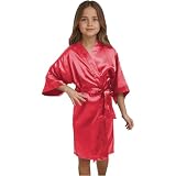 Generisch Satin für Spa Party Geburtstag Hochzeit Schlafrock Morgenmantel Prinzessin Stil Geschenk (7-8 Years)