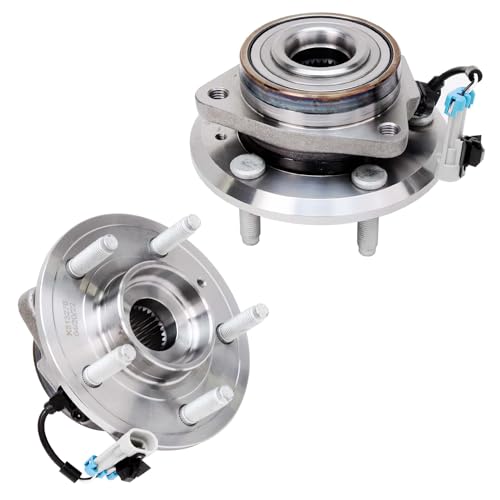 Image of Detroit Axle - Pair Front Wheel Bearing Hubs Assembly for Chevy Captiva Sport 2012-2015 Equinox 2007-2009 Pontiac Torrent Saturn Vue 2008-2010 Suzuki XL-7 5 Lugs W /ABS