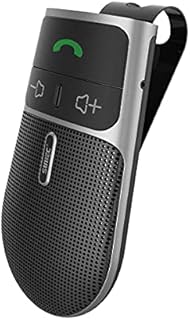 SUNITEC handsfree bluetooth car kit 5.0,AUTO Power ON,Support Siri Assistant, Voice Guidance, Wireless Hands Free Car kit Bluetooth with Visor Clip ,2 Phones Connection Simultaneously- BC920