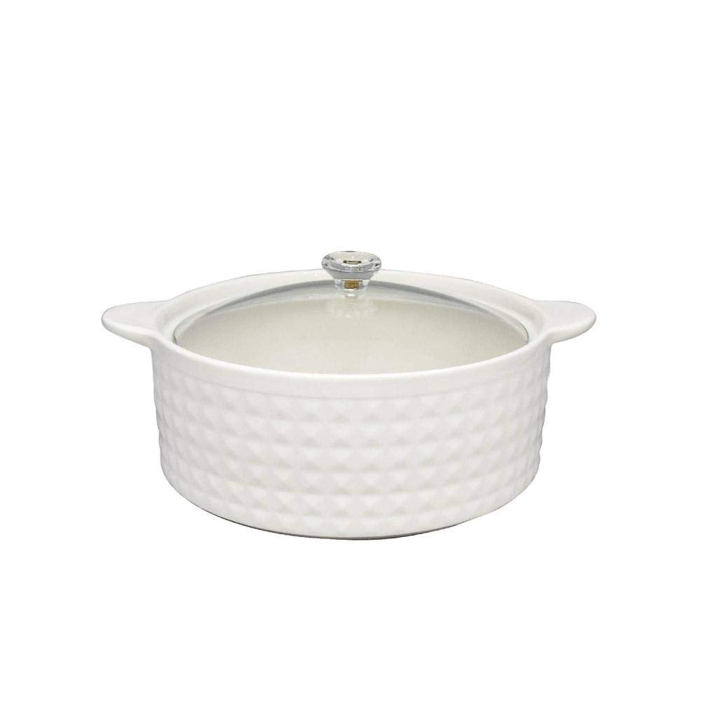 Pot à ragoût en terre cuite durable avec couvercle en céramique haute température